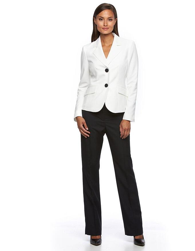 

Autumn and Winter Formal Women Business Suits with Pants + Jacket Sets Ladies Office Uniform Styles OL Pantsuits, Black