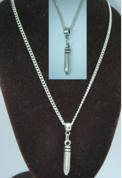 

Vintage Silver Bullet Charms Choker Collar Necklaces&Pendants For Women Gift DIY Jewelry Fashion Accessories Souvenir Hot Sale NEW Q90
