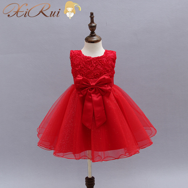 

Special Offer White/Red Big Bow Dresses For Girls Brand Tulle Lace Infant Toddler Pageant Flower Girl Dresses For Weddings And Party