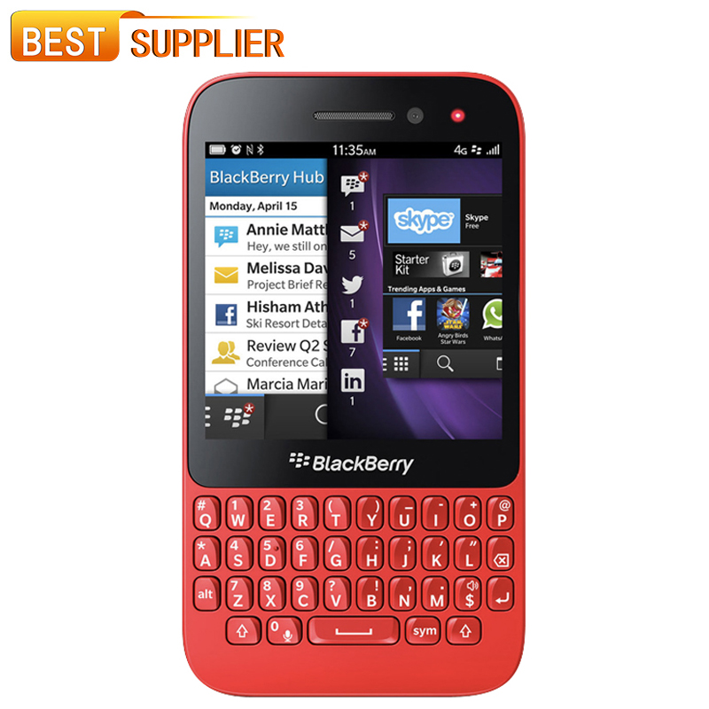 

Unlocked Blackberry Q5 4G LTE Mobile Phone 5.0MP Camera Dual-core 2GB RAM 8GB ROM Original Q5 Cellphone, White