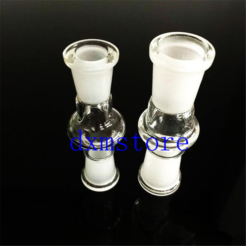 

newest glass drop down adapter wholesale adapters for bongs 18 mm to 14 mm with male female grinding mouth clear joint hotest glass adapter