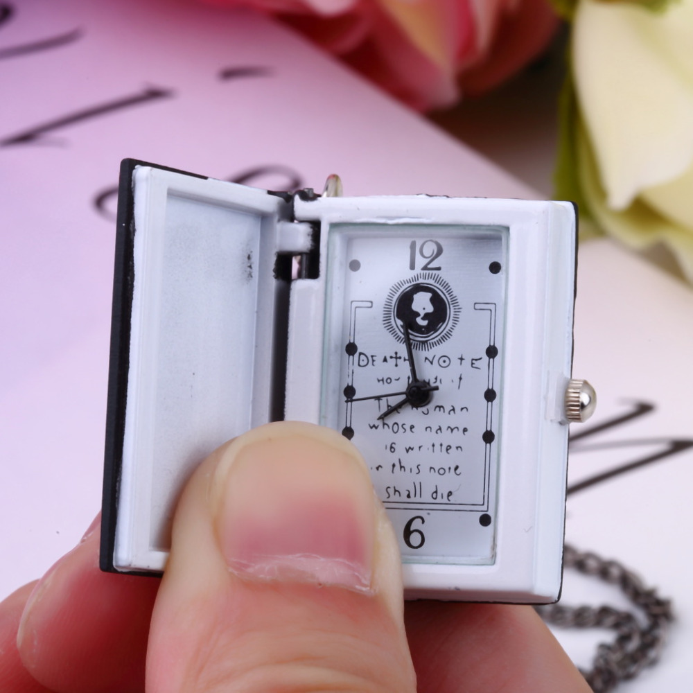 

Men Women Hot Sellers Jewelry Vintage Unique Death Note Book Quartz Pocket Watch Pendant Necklace Gift Wholesale Sale