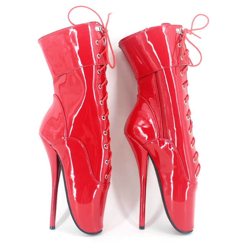 

Free Shipping DHL Hot Sexy SM Ballet Heel Ankle Boots for Women/Men Customized lace-up dancing stage Boots Dropship sexy queen BLB-230-14, Black