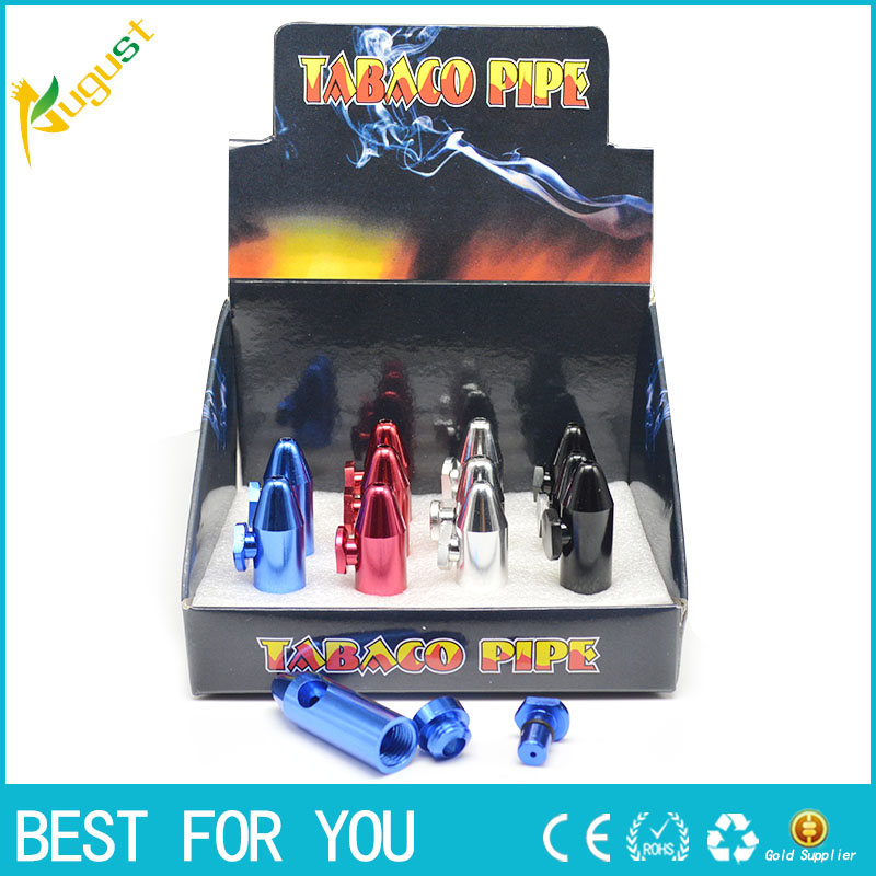 

new style bullet aluminum metal snuff snorter smoking pipe metal pipe smoking pipe