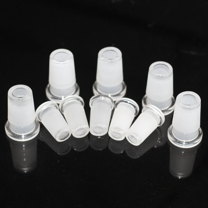 

18mm Male to 14mm female Glass Reducer low profile Adapter 14 male to 10 female Frosted Borosilicate Glass Connector Downstem Slit Diffuser