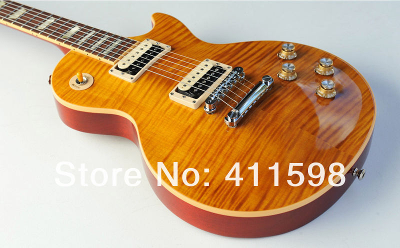 

New Arrival Standard Slash Appetite Amber Flame Maple Top Electric Guitar Mahogany Body Black Back China Guitar Factory Outlet OEM Guitar