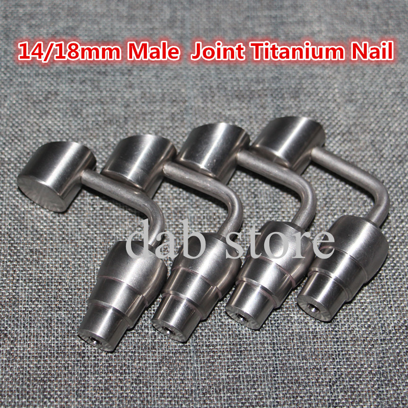 

Gr2 titanium nail 14mm / 18mm male joint titanium tools Domeless Titanium Banger Nails Concentrate Accessories for Glass bongs dab rigs