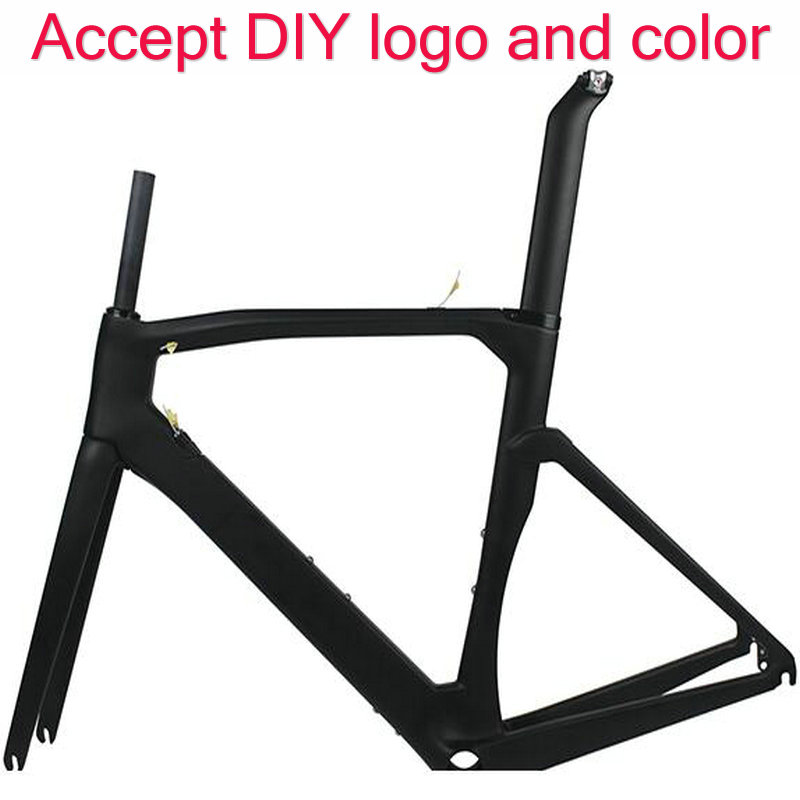 

2021 style road bike carbon frame accept diy color and logo made in china T1100 ud or 1k matt/glossy frameset 2 year warranty, Disc frame 465mm 420x90 bsa