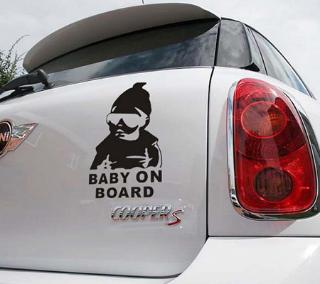 

Car Decaration BABY ON BOARD Stickers Car Window Sticker Vinyl Accessories Cool Reflective Stickers Car Styling 2 Size Option, White