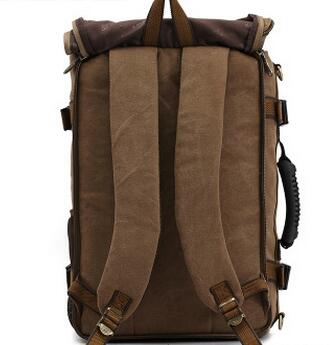 

High quality canvas bag, fashion bag, multifunction mountaineering backpack, canvas bag. Casual Bags. Strong and durable.Duffel Bags.A002, Dark khaki