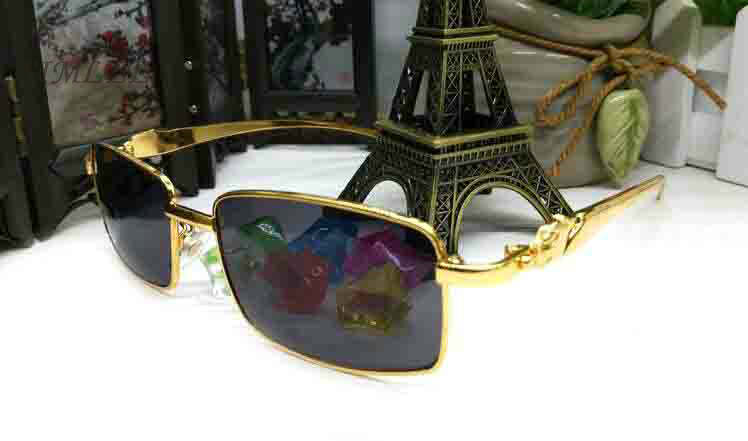

2018 brand sunglasses big retro buffalo horn glasses gold silver frames eyewear clear lenses vintage men designer sunglasses with box