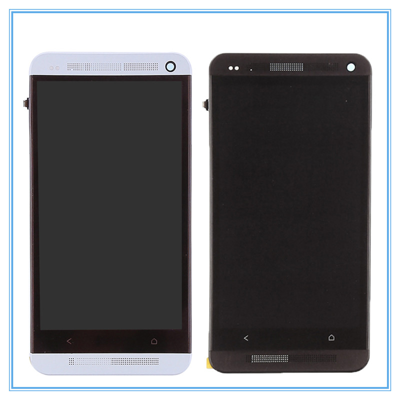 

Tested Dual SIM For HTC ONE M7 802t 802D 802W LCD Display Touch Screen Panel Digitizer Full Assembly+ Frame Bezel Free Shipping