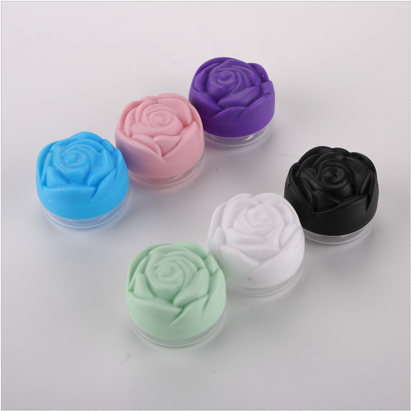 

10g 20g Rose Cap Lid Cream Bottle Cream Jar Cosmetic Empty Jar Pot Eyeshadow Makeup Face Cream Container F20172703