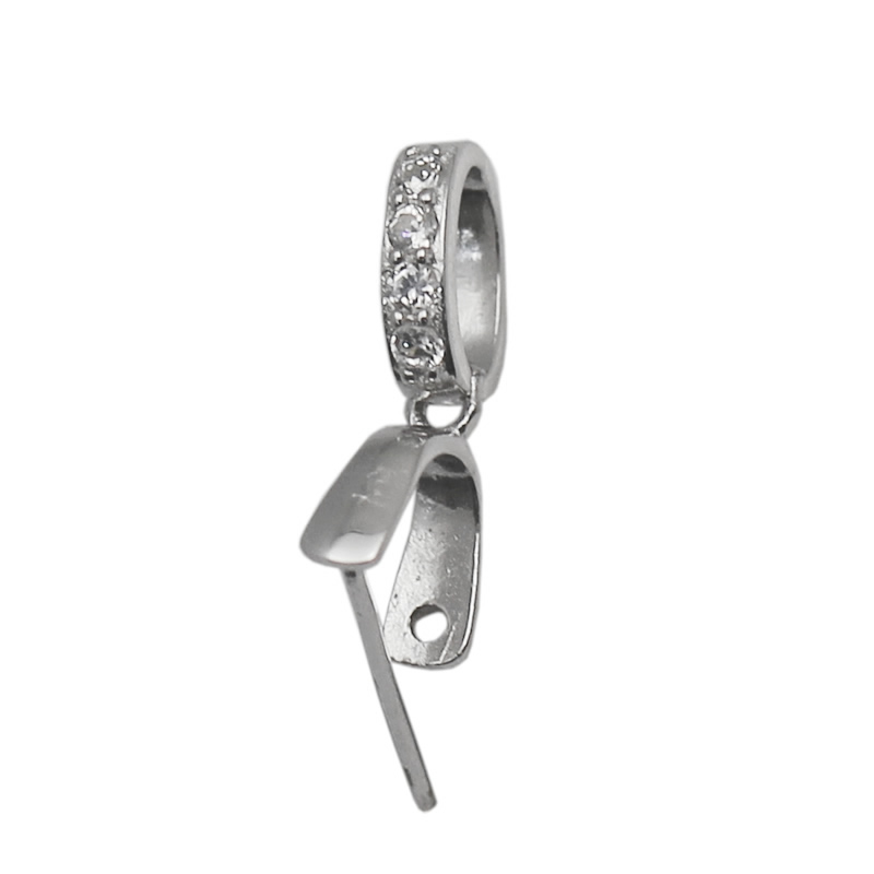 

Beadsnice 925 Sterling Silver Clasp Pinch Clip Bail Pendant Connector Jewelry Components Findings Wholesale ID 34629