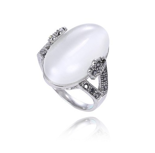 

New 925 Silver Simple Opal ladies Retro punk ring ring Fit Pandora Cubic Anniversary Jewelry for Women Christmas Gift