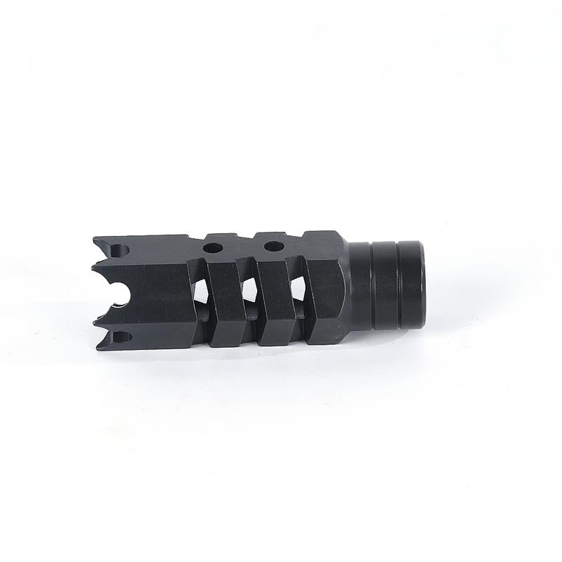 

Steel Fishbone Style Black Muzzle Brake for .223/5.56 1/2x28 Pitch Jam Nut and crush washer Included