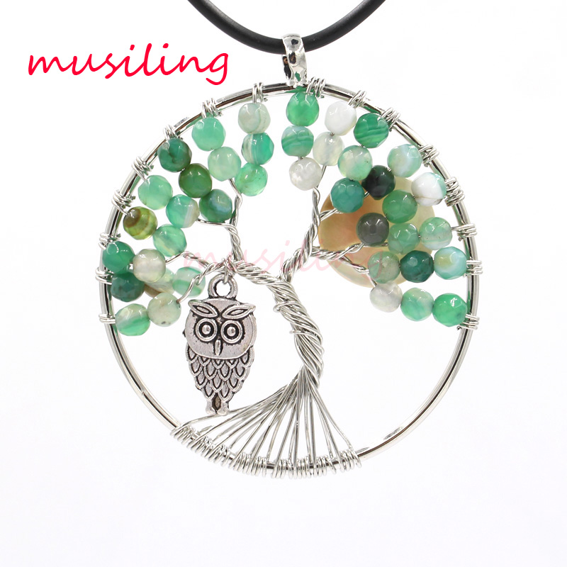 Natural lapis lazuli GemTree Of Life Locket Retro Silver Pendant Jewelry making