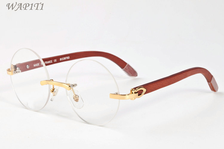 

Round Lens Retro Vintage Sunglasses For Mens Sports Bamboo Rimless Sun Glasses For Women Real Wood Foot Wooden Eyewares