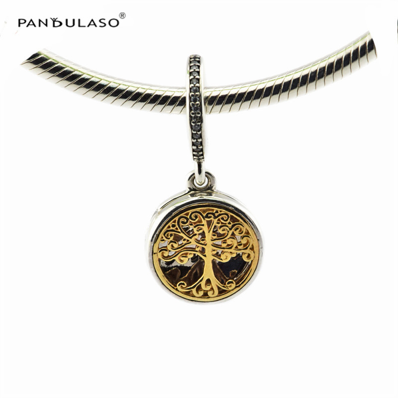 Family Roots, Clear CZ Vintage-Style Beads Silver Beads Fits Pandora Bracelet For Woman Beads DIY Woman Jewelry For Woman Gift Wholeasle-image-390276291