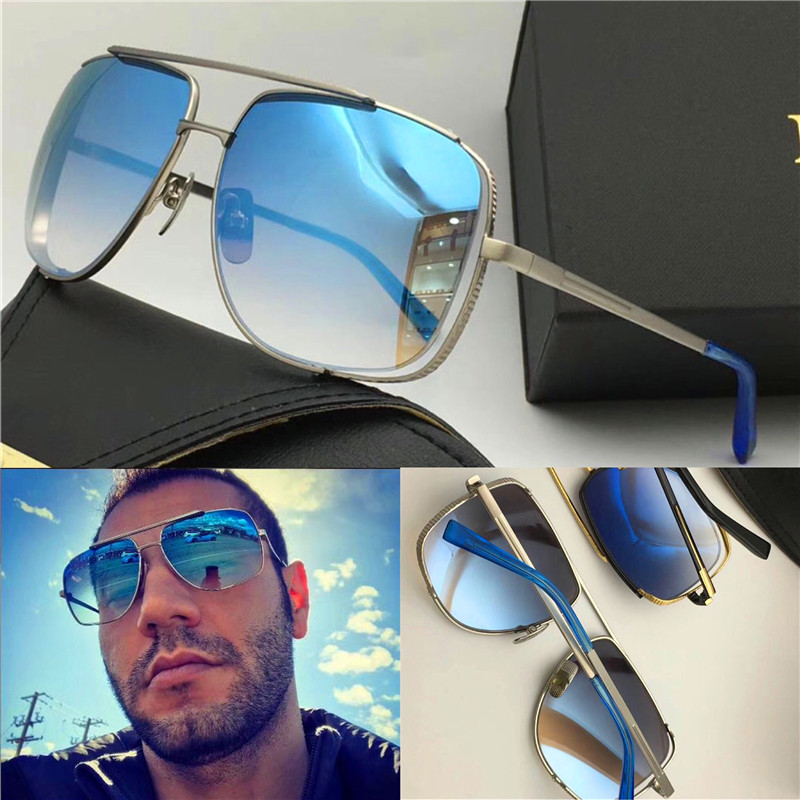 

New fashion 2010 men design metal vintage sunglasses pop style square frame UV 400 lens with case