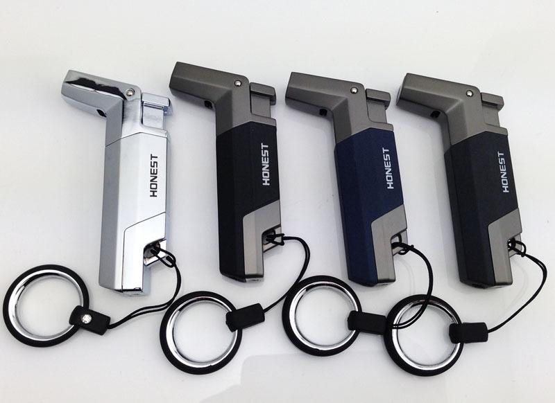 

2016 New Arrival Honest Lighter Windproof Stainless steel Butane Jet 1300 Torch Lighter Key Ring - No gas