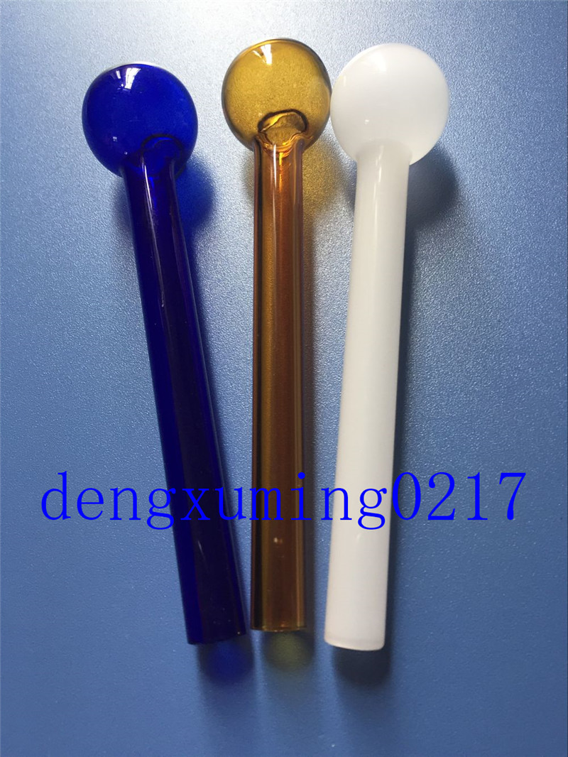 

new 10cm Pyrex Glass big oil burner pipe clear glass oil burner glass tube glass pipe oil nail