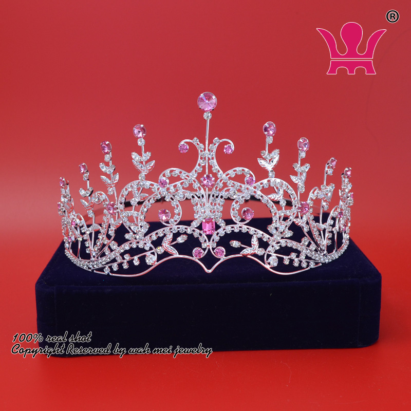 

Pageant Bridal Tiara Crown Wedding Princess Queen Style Rhinestone Crystal Miss Beauty Crown Hairddress Headdress Wah Mei Jewelry No.00012