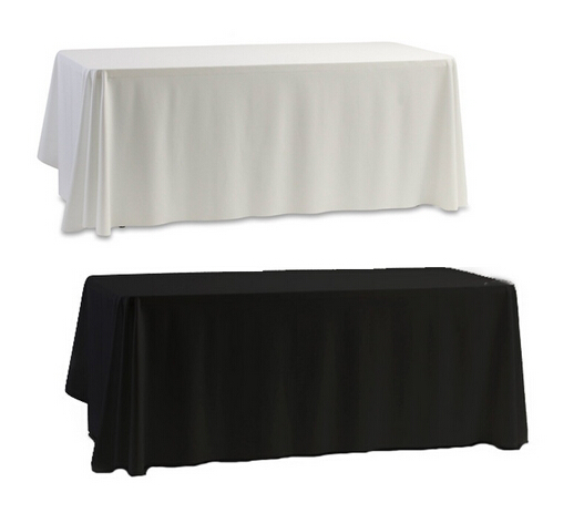 

Wholesale White Black Table Cloth Table Cover for Banquet Wedding Party Decor 145x145cm