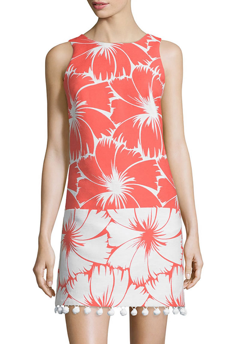 

Fashion Print Women Sheath Dress Sleeveless Casual Dresses 030413, As pictures