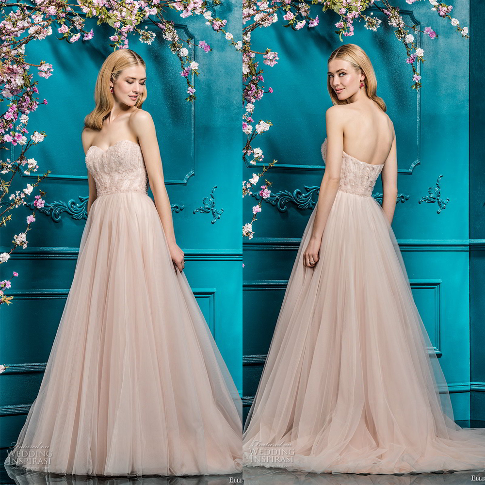 

Strapless Nude/Champagne 3D Flowers Bodice Wedding Dress Elegant Simple Tulle Bridal Dress vestido de noiva sereia, Black