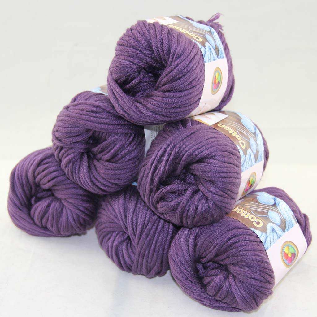 

LOT of 6 BallsX50g Special Thick Worsted 100% Cotton Knitting Yarn ndigo 2227