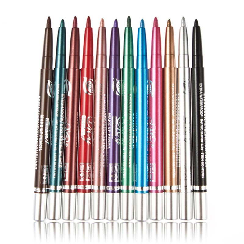 

New 12 Color Eyeliner Pencil Eye Shadow Pen Eye Liner Sticks Eyebrow Pencil Cosmetic Makeup Set maquiagem Free Shipping