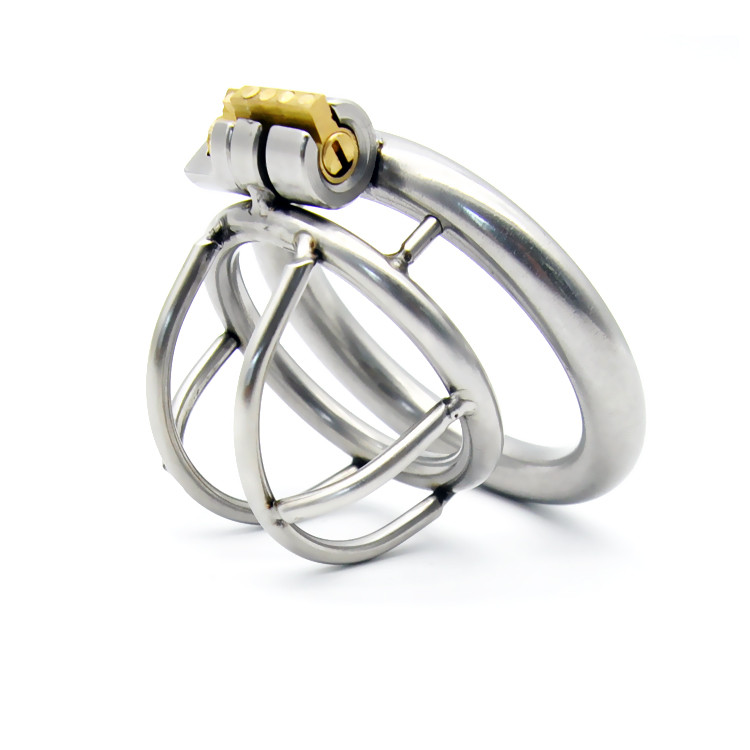 

New lock 304 stainless steel Cock Cage Chastity Device A231