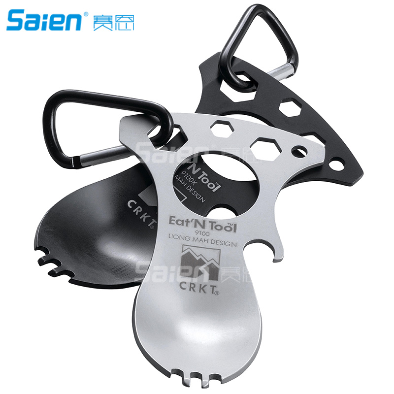 

Spork Bottle Opener Outdoor Camping Kitchen Survival Pocket EDC Tool Utility Keychain