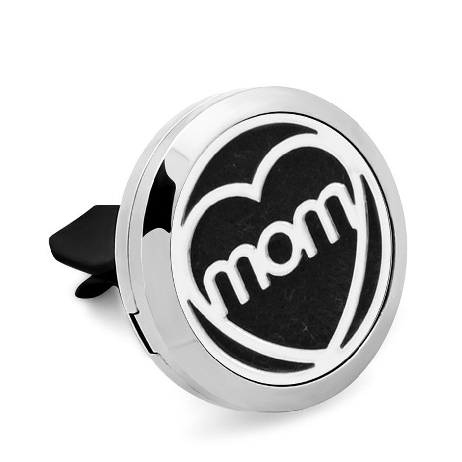 

CG071-CG080 Hot Car Air Freshener 30mm Aromatherapy Essential Oil S.Steel Perfume Diffuser Car Locket vent clip as mother's Day gift