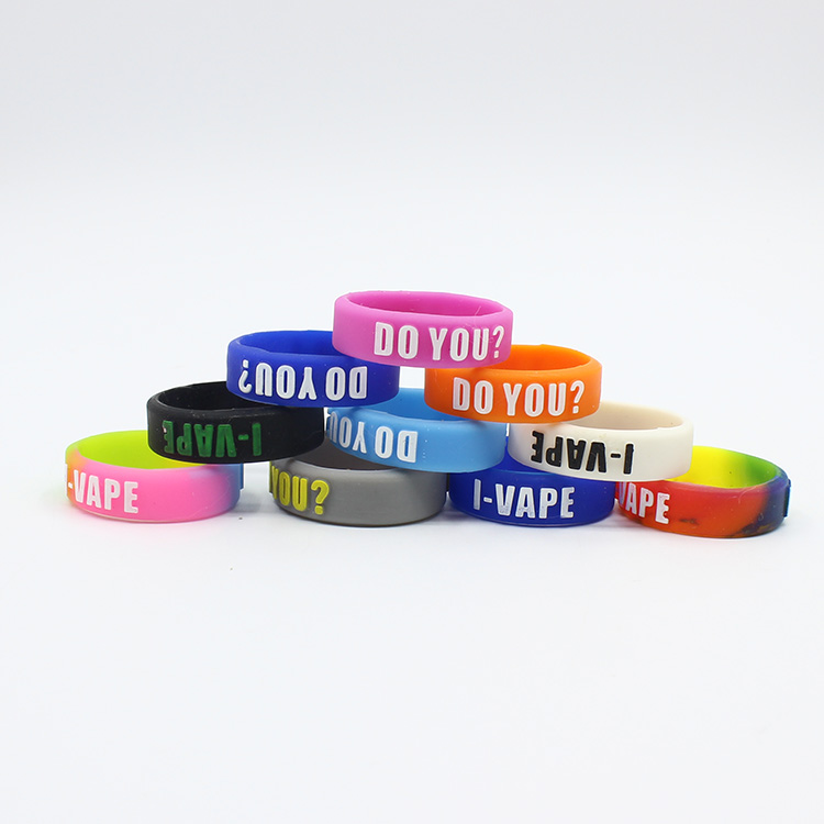 

Decorative Vape Mods Silicone Ring Protection Non-Slip Silicon Vape Band with Letterpress Words For Mechanical Mods E Cig RDA Atomizers