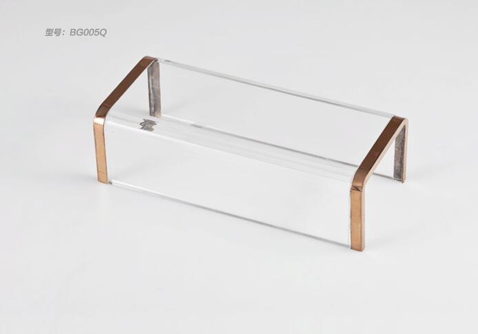 

plastic fashion Stainless Transparent light gold foot mannequins bags shoes stool display window props for Shoes clothing store 1PC C202