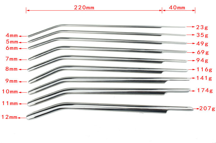 

RUNYU 260MM Smooth Head Stainless Steel Catheters Urethral Dilators Urethral sound Sounding Penis Plug Stretching Sounds Male Sex Toys