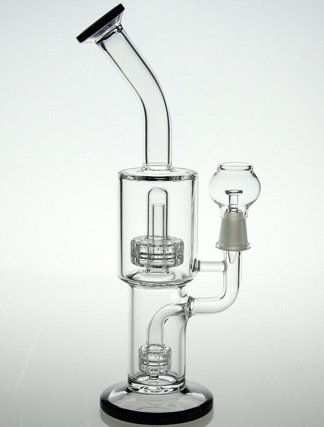 

9.5 inches Bong with double Matrix Perc Water Pipe14.4mm jont good quality