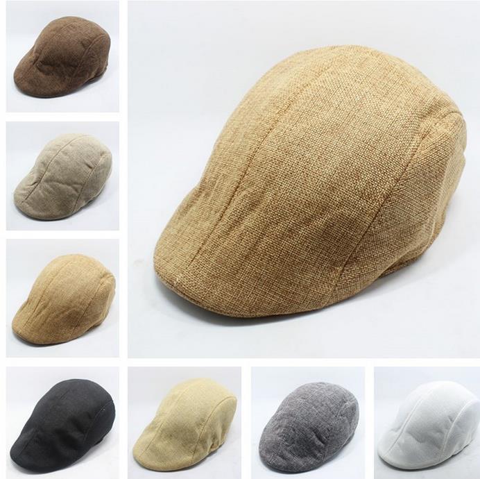 

Gorgeous Women Men Retro Cap Peaked Beret Fashion Linen Cotton French Newsboy Visor Golf Driving Flat Cabbie Artist Hat xmas gift 7colors, Khaki