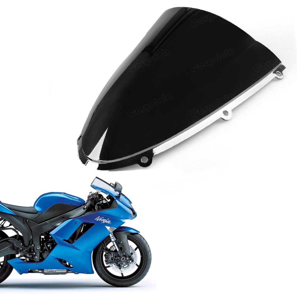 Bouclier de pare-brise de pare-brise double bubble pour Kawasaki ZX6R 2005-2008 ZX10R 2006-2007
