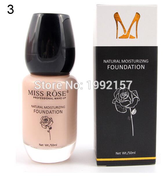 

Wholesale-New Hot 3 Color Liquid Foundation Brighten Moisturizer Waterproof Natural beauty Lighter Freely Make-up free ship