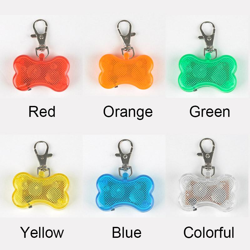 

Cute Pet Pendant Bone Style Safety Flashing LED Light Pet Dog Collar Pendant Charms