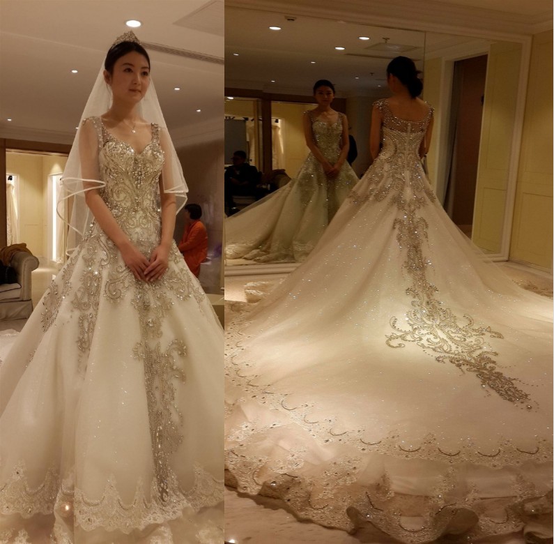 plus size cinderella wedding dress
