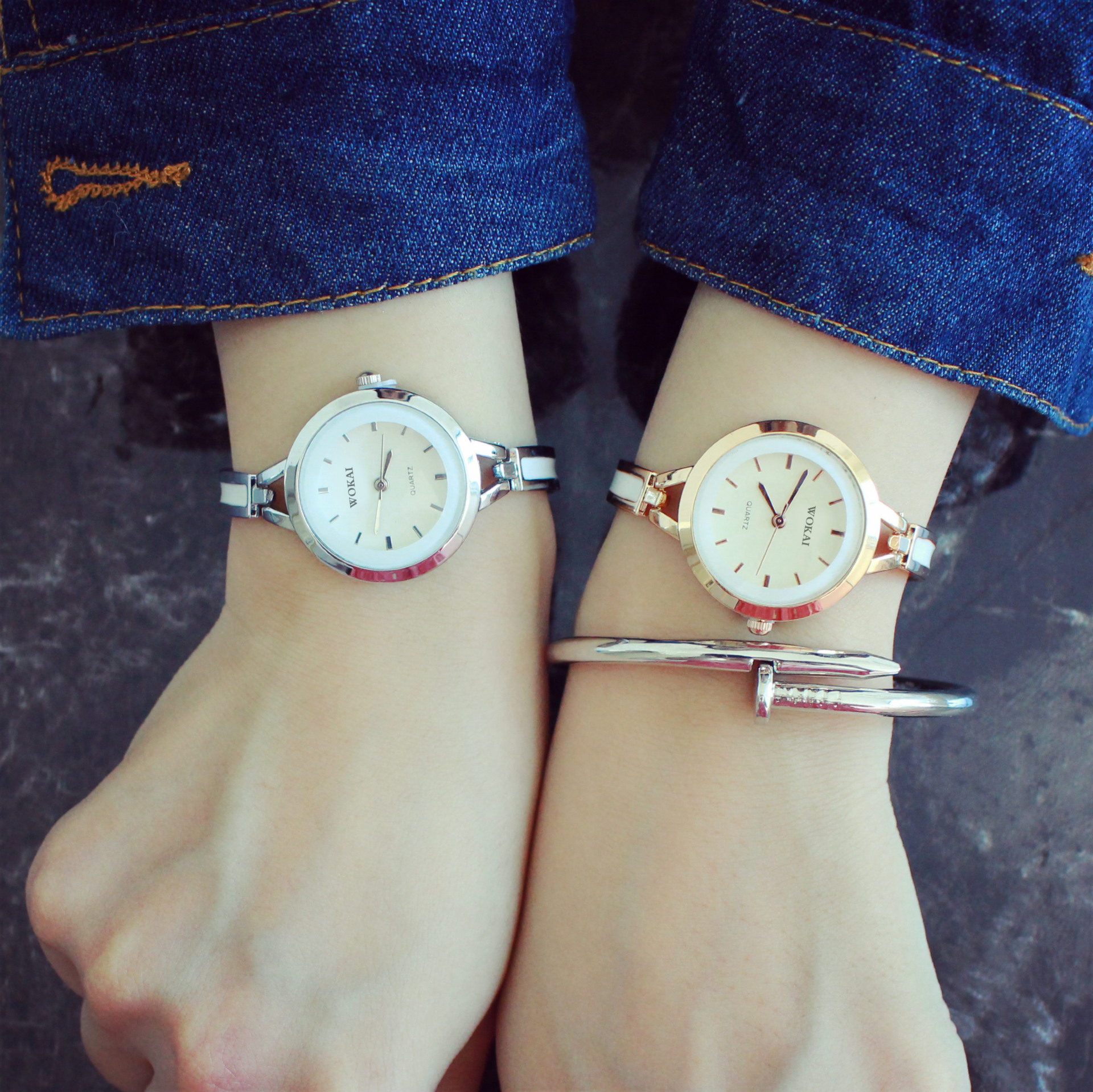

Wholesale 100pcs/lot steel bracelet watch women watch belt butterfly classic style watches WR018, Steel band