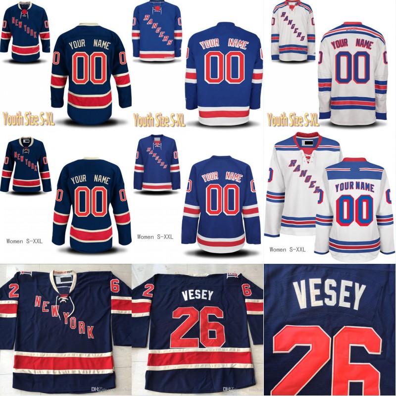 

Womens Youth New York Rangers Jersey 28 Paul Carey 51 David Desharnais 10 J.T. Miller 24 Boo Nieves Custom Hockey Jerseys, Youth navy blue