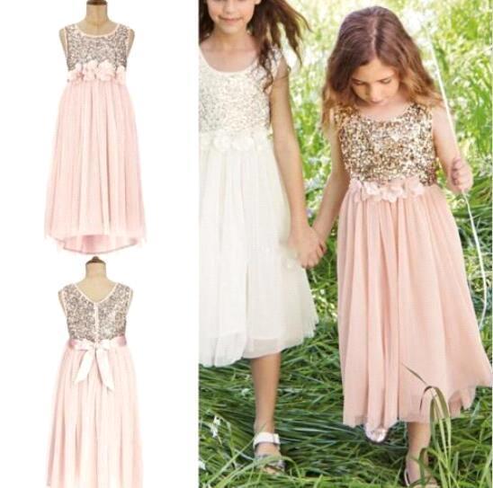 children's blush pink bridesmaid dresses