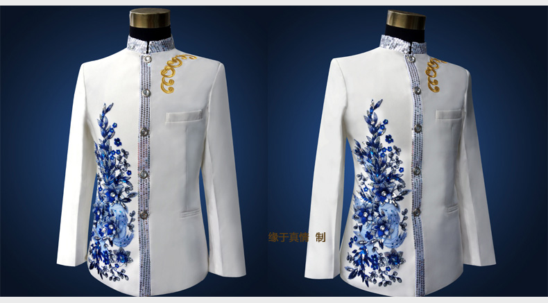 

Wholesale-Men New Fashion Designer Wedding Groom Indowestern Sherwani Suit Coat Jacket, White
