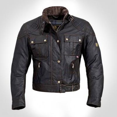 

Man Jacket motorcycle jacket men's wax outerwear top quality The roadmaster Jacket, Black