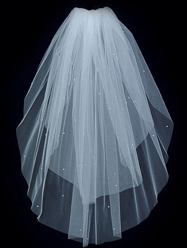 

New Best Selling High Quality Elegant Luxury Real Image Veils Two Tier Elbow length Bridal Veil With Cut Edge And Comb Bridal Accessories, White